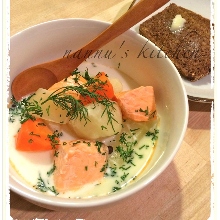 フィンランドの名物 サーモンのクリームスープ レシピ 作り方 By Nannu S Kitchen 楽天レシピ